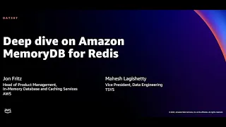 AWS re:Invent 2021 - Deep dive on Amazon MemoryDB for Redis