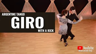 Argentine Tango Giro with kick.