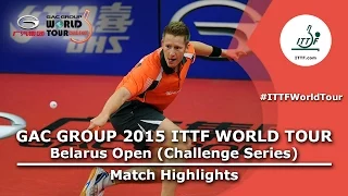 Belarus Open 2015 Highlights: PAIKOV Mikhail vs FILUS Ruwen (1/16)