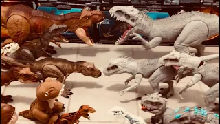 T REX VS INDOMINUS REX!!! JURASSIC WORLD!! SÚPER COLECCIÓN!!