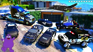 GTA 5 - Stealing TRANSFORMERS Police Vehicles with Franklin! (Real Life Cars #72)