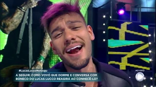 Lucas Lucco canta o hit Tô Fazendo Amor e agita a plateia do Gugu