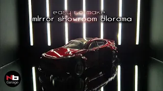 How to build mirror showroom diorama DIY. easy diorama for hotwheels