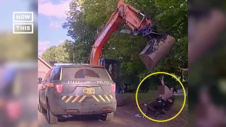 Man Digs Himself Into Trouble Trying to Stop Arrest With Excavator