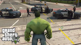 Playing as THE HULK in GTA 5.. (Superhero Mod) | GTA 5 Mods | 4K Ultra Graphics Gameplay