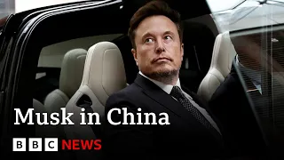 Elon Musk in China to discuss full self driving on Tesla cars say reports | BBC News