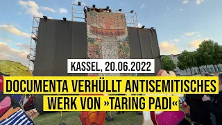 20.06.2022 #Kassel #Documenta verhüllt antisemitisches Bild von Taring Padi #Antisemitismus #SS-Rune