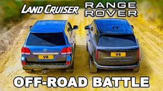 Range Rover v Land Cruiser: UP-HILL DRAG RACE