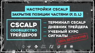 Настройки CScalp. Как закрывать позицию частями (F, D, L)