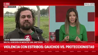 BRUTAL AGRESIÓN en una JINETEADA en SAN MIGUEL: HABLA uno de los PROTECCIONISTAS ATACADOS