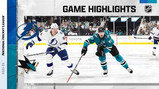 Lightning @ Sharks 1/22/22 | NHL Highlights