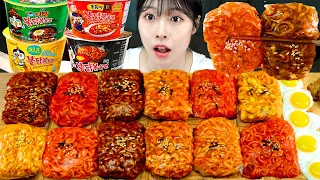 ASMR MUKBANG| 직접 만든 불닭볶음면 불닭쌈 먹방 & 레시피 FIRE NOODLES EATING AND BLACK BEAN NOODLES