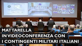 Mattarella alla sede del COVI in videoconferenza per gli auguri ai contingenti militari italiani