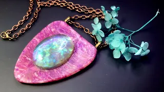 Fake Opal Stone. Polymer Clay Tutorial. How to make Stone Imitation. My Technique Lasagna.