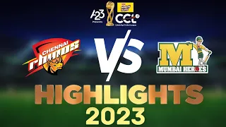 Highlights -  Chennai Rhinos vs Mumbai Heroes | Match 2, Session 2 | #A23Rummy #HappyHappyCCL