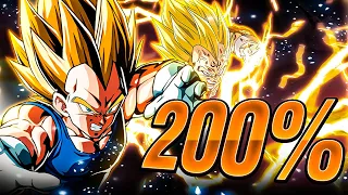 MAX LINKS PHY LR SSJ2 ANGEL VEGETA ON THE 200% LEADER SKILL TEAM! (Global Dokkan)