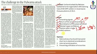 18 February The Hindu Editorial Analysis (Pulwama attack, 16th Lok Sabha Review)