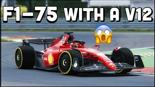 Ferrari F1 2022 F1-75 WITH A V12 ENGINE - WHAT A SOUND! 😱🎶