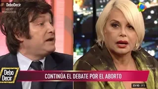 Javier Milei debate con Carmen Barbieri sobre el aborto, Debo Decir- 03/06/18