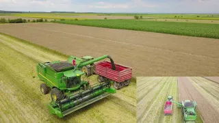 Am început recoltatul la rapiță...+JohnDeere S760i #tractorvlog #combinăvlog