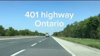 401 highway. Woodstock to Waterloo Ontario Canada