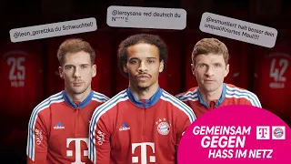 Telekom and FC Bayern show hate speech the red card