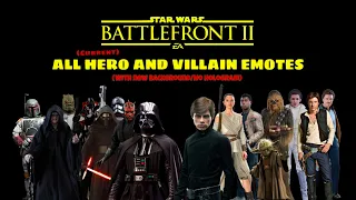 Battlefront II - All (Current) HeroVillain emotes (No hologram/New background)