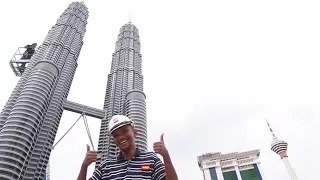 Installation of the Petronas Twin Towers Built from LEGO Bricks