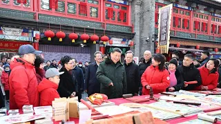 Chinese President Xi extends festival greetings during Tianjin inspection