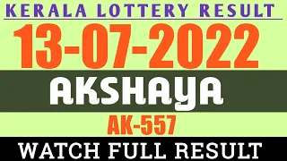 AKSHAYA AK-557 KERALA LOTTERY RESULT 13/07/2022