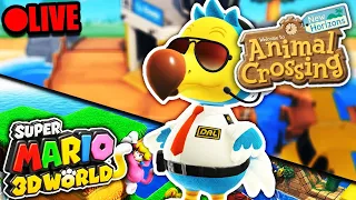 Mario 3D World OHNE Treffer & EURE Insel besuchen! AC New Horizons | Live-Aufzeichnung