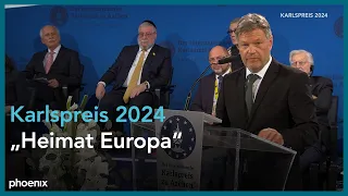 Karlspreisverleihung 2024 mit Robert Habeck, Edi Rama und Oberrabbiner Pinchas Goldschmidt