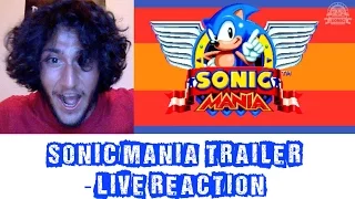 SONIC MANIA - REVEAL TRAILER LIVE REACTION ( SONIC 25TH ANNIVERSARY EVENT)