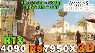 Assassins Creed Mirage | RTX 4090 | Ryzen 9 7950X3D | 4K - 1440p - 1080p | Ultra High Settings