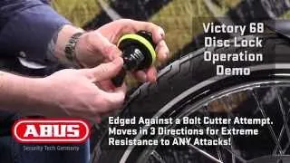 ABUS GRANIT VICTORY X-PLUS 68 ROLL UP DISC LOCK Operational Demo