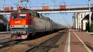 ЧС7-075 отправление поезда №741 Москва-Белгород с Тулы