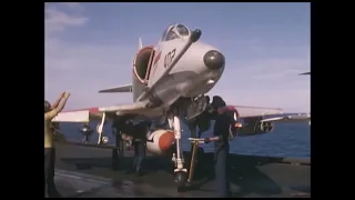 200th mission for US Navy A-4 Skyhawk pilots aboard USS Enterprise in Gulf of Tonkin, Vietnam.