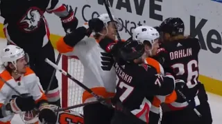 Buffalo Sabres Vs Philadelphia Flyers Scrum