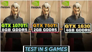 GTX 1070 Ti vs GTX 1630 vs GTX 750 Ti | 5 Games Tested !