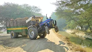 Powertrac Euro 50 vs Farmtrac 60 vs Mahindra 575 tractor special edition full loaded trolley video