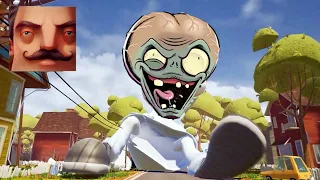 Hello Neighbor - New Neighbor Plant Vs Zombie PvZ Big Dr. Zomboss History Gameplay Walkthrough