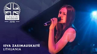 Ieva Zasimauskaitė - When We're Old - Lithuania | LIVE | OFFICIAL | 2018 London Eurovision Party