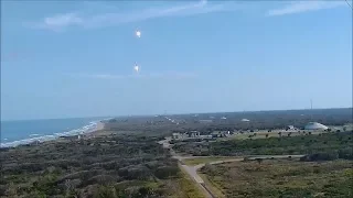 Spacex Falcon Heavy Booster landing - Sonic boom