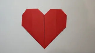 How to make an easy origami heart - Tutorial