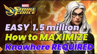 Black Cat Trials! How to MAXIMIZE POINTS! Node 10 Gameplay (Difficulty 8) | MARVEL Strike Force