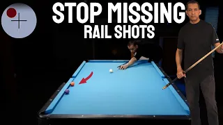 The Secrets To Making Rail Shots in Pool - (Pool Lessons) #8ballpool #9ballpool