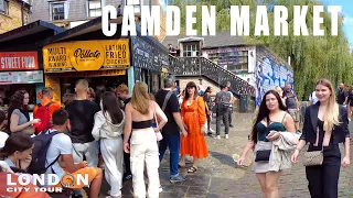 London Summer Walk 4K | CAMDEN TOUR - August 2023 | London Street Food Tour