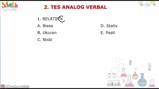 Tes Psikologi Polri/TNI - Tes Analogi Verbal