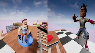 HELLO NEIGHBOR MULTIPLAYER RACE | Hello Neighbor Mod