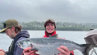 Salmon fishing on the Puget Sound WA